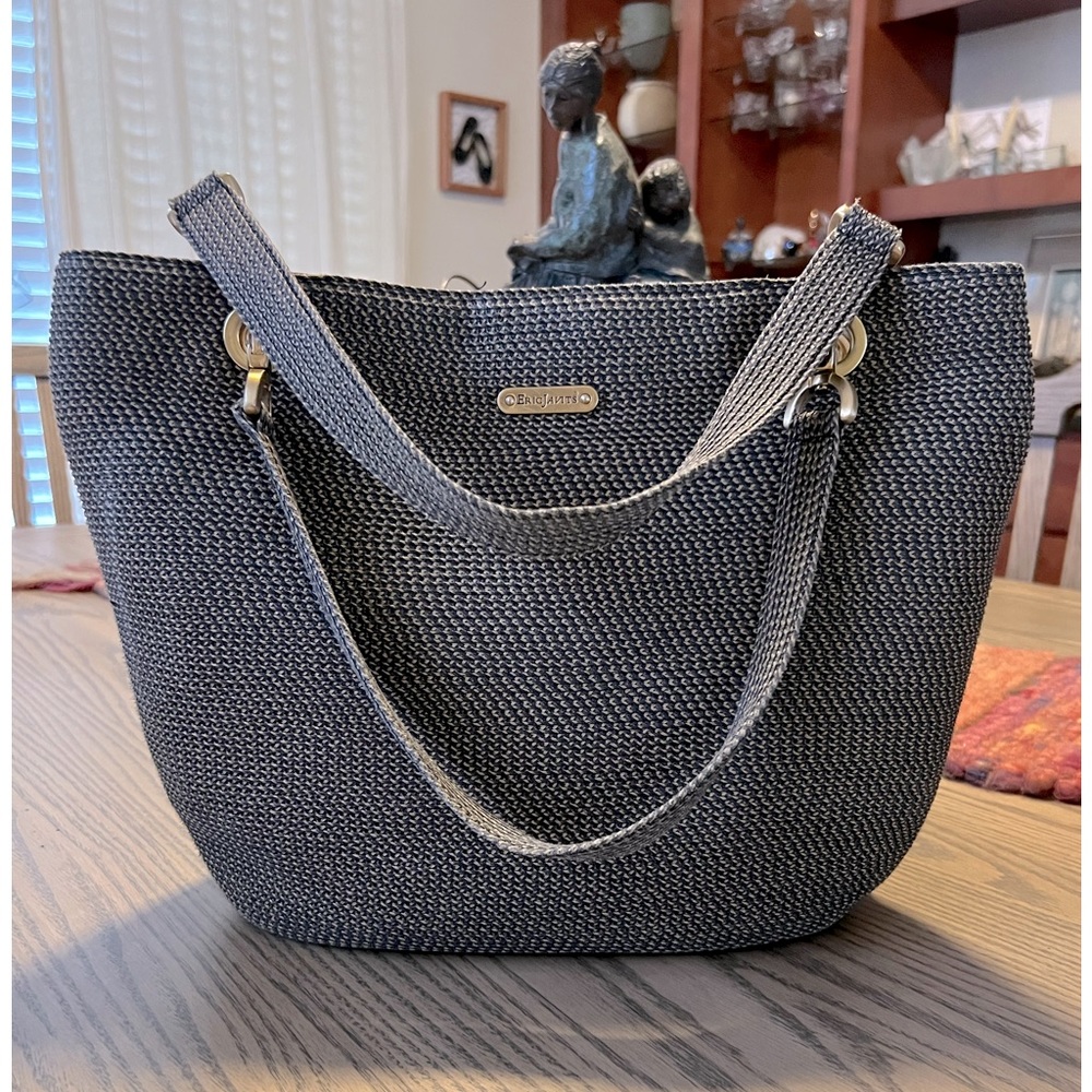 Erica Javits Woven Shopper with gold tone hardware